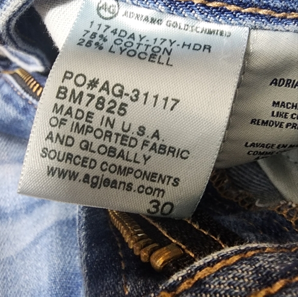 AG Adriano Goldschmied The Graduate Tailored Leg Cotton Lyocell Jeans 30 x 29 - Picture 7 of 7